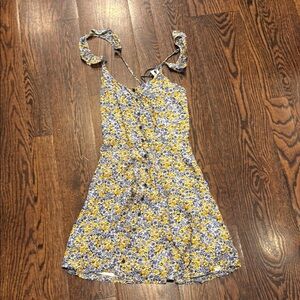 Cupcakes & Cashmere Indigo and Yellow Floral Dress